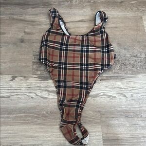 Gucci Brown and Black One Piece Swimsuit